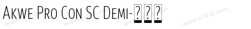 Akwe Pro Con SC Demi字体转换